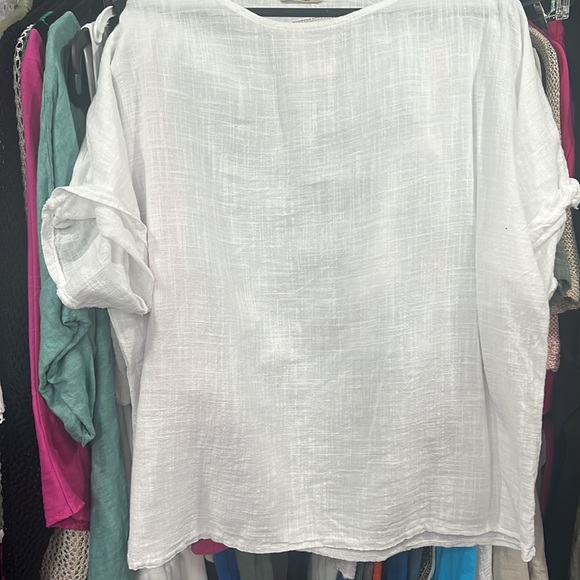 25 MADE IN ITALY LINEN TUNIC TOP - Picture 3 of 3